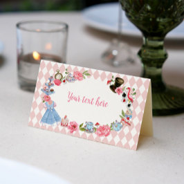 Tarjeta De Asiento Alice in Wonderland Tent Place Card