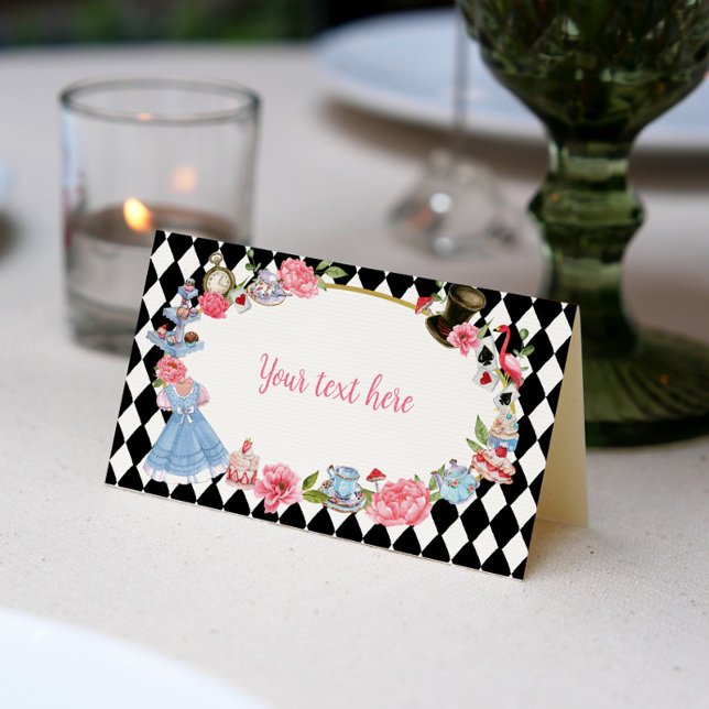 Tarjeta De Asiento Alice in Wonderland Tent Place Card (Subido por el creador)