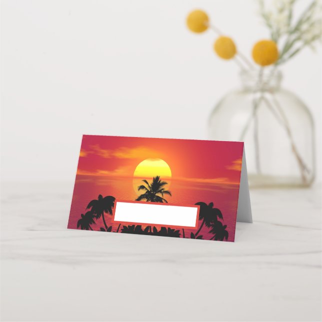 Tarjeta De Asiento Amanecer tropical (Anverso)