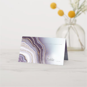 Tarjeta De Asiento Amethyst ID825, Boda de Agate Crystal
