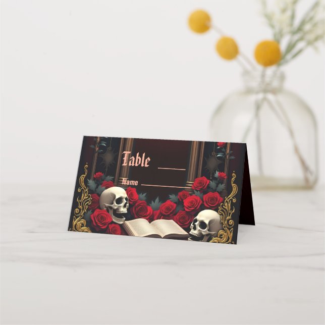 Tarjeta De Asiento Amor eterno en las sombras de la oscuridad, (Anverso)