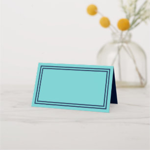 Tarjeta De Asiento Añadir un Aqua de texto Verde azulado con las fron