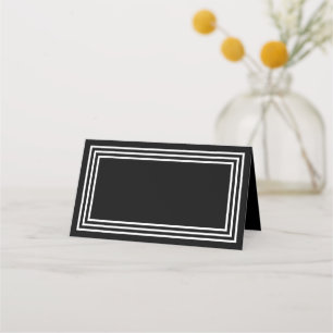 Tarjeta De Asiento Añadir un texto negro con bordes blancos triples