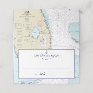 Tarjeta De Asiento Anclaje de la gráfica náutica #Florida #Boda / Eve