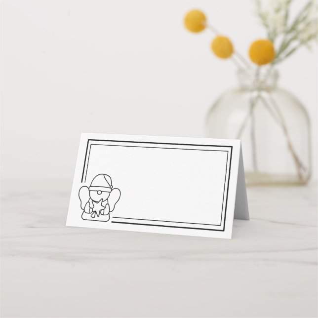 Tarjeta De Asiento Ángel de vacaciones (Anverso)