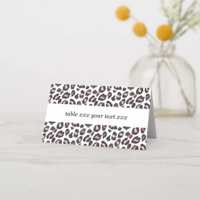 Tarjeta De Asiento Animal, animal print, Leopard ,cheetah (Anverso)