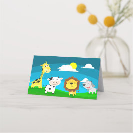 Tarjeta De Asiento animales personalizados