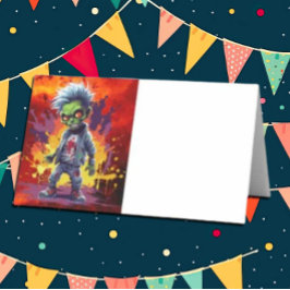 Tarjeta De Asiento Apocalypse Birthday Zombie Boy