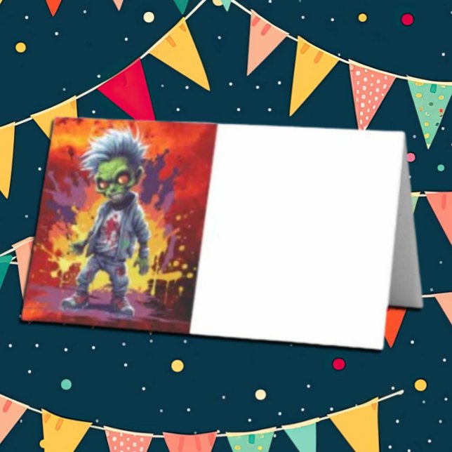 Tarjeta De Asiento Apocalypse Birthday Zombie Boy (Zombie Walkers,  Your birthday party won't be complete without an array of gruesome zombie props! )