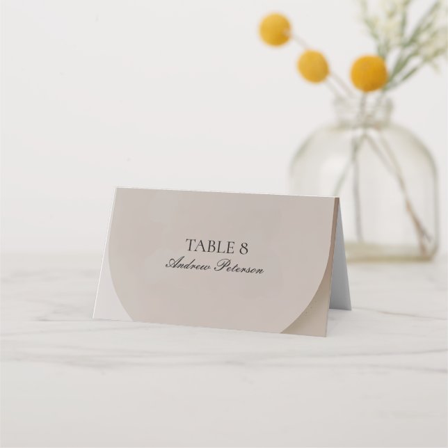 Tarjeta De Asiento Arch Shaped Neutral Luxe Wedding (Anverso)