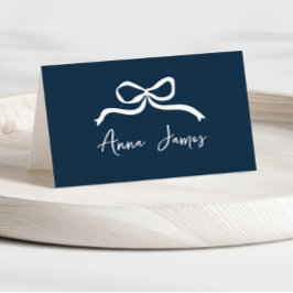 Tarjeta De Asiento Arco de mano dibujado azul marino