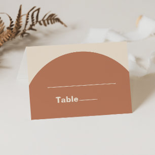 Tarjeta De Asiento Arco de Terracota Minimalista elegante Boda formal