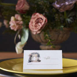 Tarjeta De Asiento Arco floral Boda acuarela