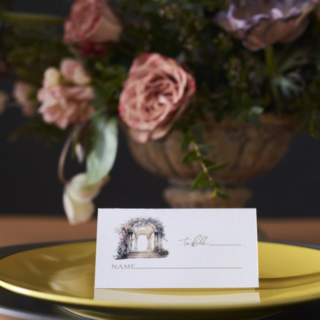 Tarjeta De Asiento Arco floral Boda acuarela (Subido por el creador)