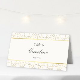 Tarjeta De Asiento Arco geométrico dorado Arte Deco Boda Mesa