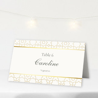 Tarjeta De Asiento Arco geométrico dorado Arte Deco Boda Mesa