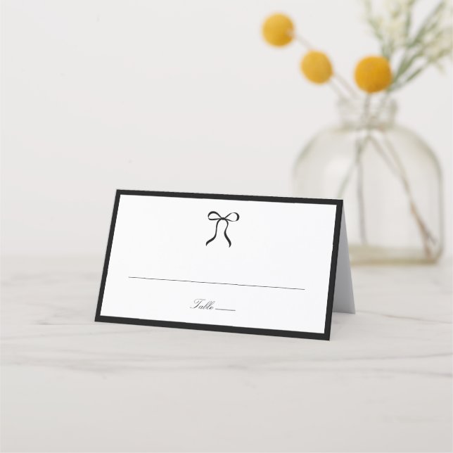 Tarjeta De Asiento Arco Simple Clásico Boda (Anverso)