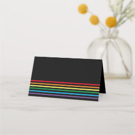 Tarjeta De Asiento Arcoiris moderno sobre negro