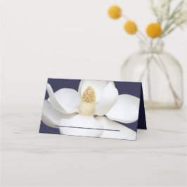 Tarjeta De Asiento Armada y Magnolia blanca, elegante boda
