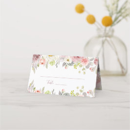 Tarjeta De Asiento ArtsApp H2 Dusty Rosa Rosa Rosada Ducha de novias