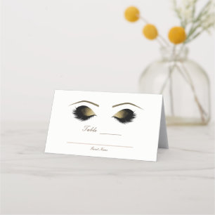 Tarjeta De Asiento Asiento de mesa del evento de belleza de pestañas