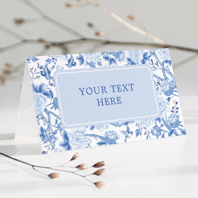 Tarjeta De Asiento Asientos de Boda Chinoiserie Blue Classic (Subido por el creador)