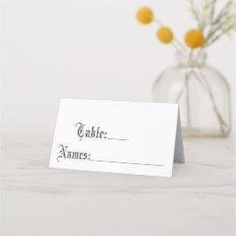 Tarjeta De Asiento Asientos de mesa de Boda gótico