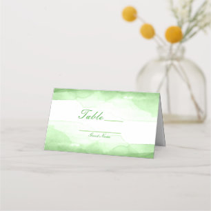 Tarjeta De Asiento Asientos Número de mesa de acuarela verde lima bri