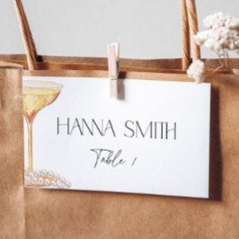 Tarjeta De Asiento Asientos para Despedida de Soltera Perlas y Prosec