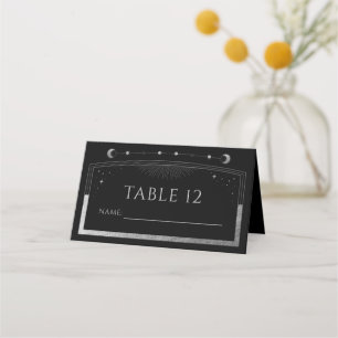 Tarjeta De Asiento Asientos para invitados de boda celestiales de pla