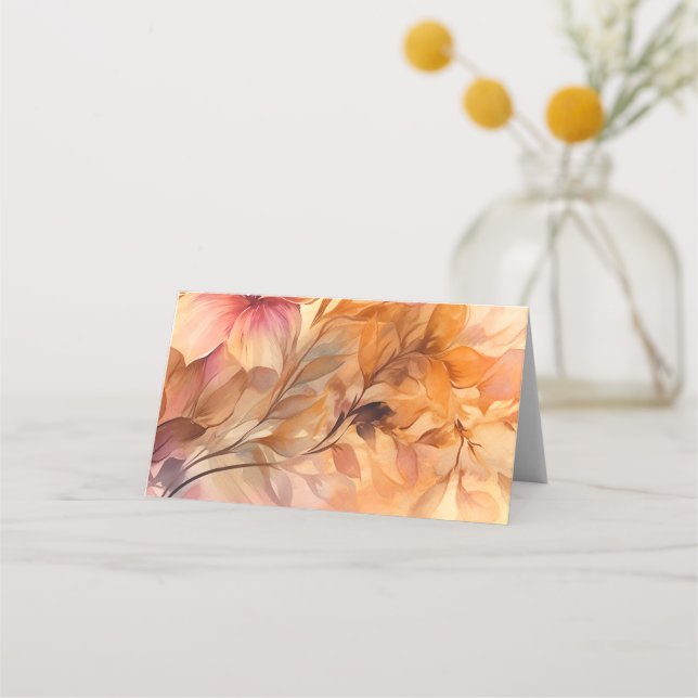 Tarjeta De Asiento Autumn Bouquet (Reverso)