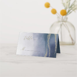Tarjeta De Asiento Awash Elegant Watercolor en Surf Table Number