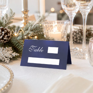 Tarjeta De Asiento Azul blanco simple