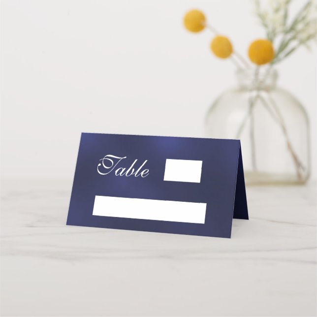 Tarjeta De Asiento Azul blanco simple (Anverso)