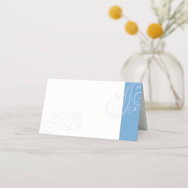 Tarjeta de asiento azul, colección de Bodas Caroli (Anverso)