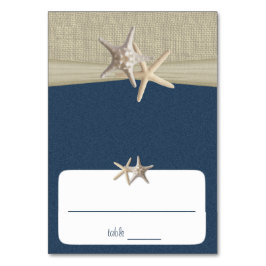Tarjeta de asiento azul de Beach Amore