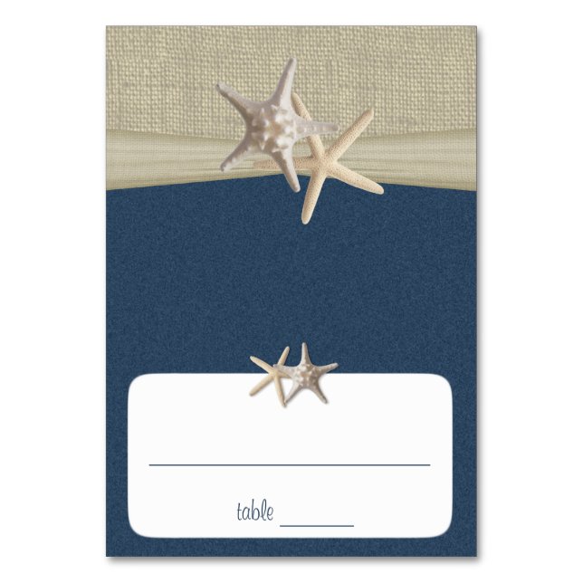 Tarjeta de asiento azul de Beach Amore (Anverso)
