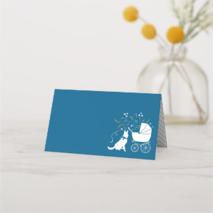Tarjeta De Asiento Baby Shower de Pastor Alemán