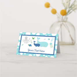 Tarjeta De Asiento Baby Shower Nautical Under the Sea