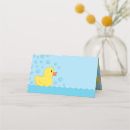 Tarjeta De Asiento Baby Shower Rubber Ducky