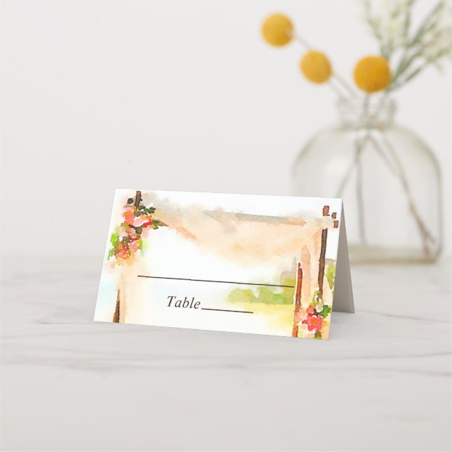 Tarjeta De Asiento Bajo el Boda Chuppah (Anverso)