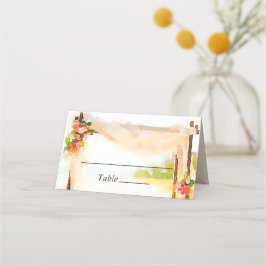 Tarjeta De Asiento Bajo el Boda Chuppah