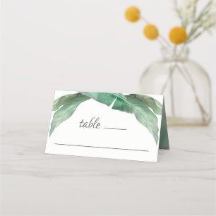 Tarjeta De Asiento Banana tropical deja Boda o banquete follaje