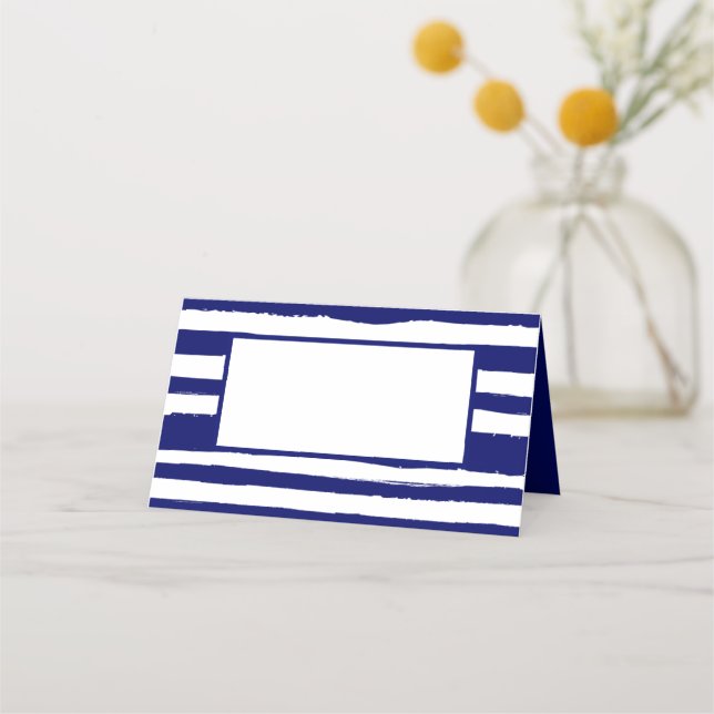 Tarjeta De Asiento Banda azul de la marina (Reverso)