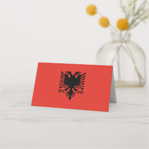 Tarjeta De Asiento Bandera albanesa