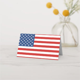 Tarjeta De Asiento Bandera Americana