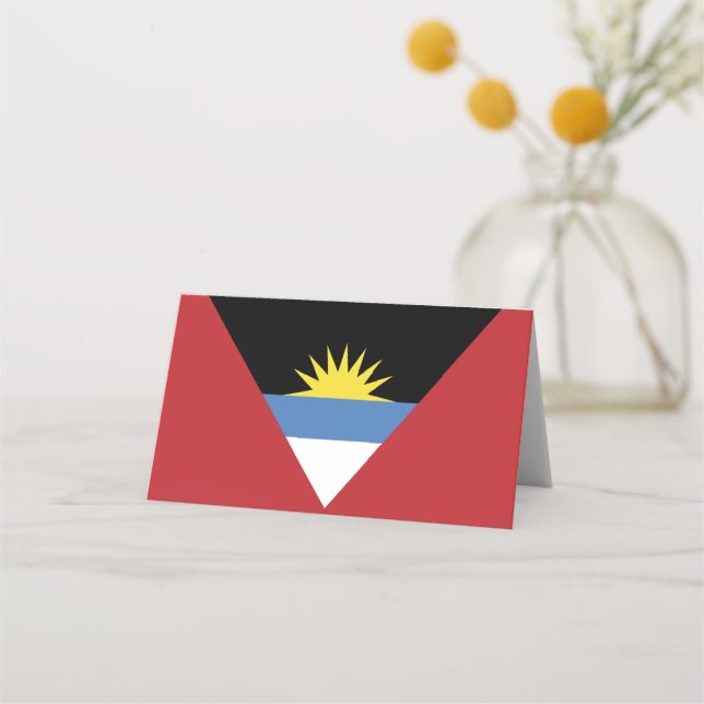 Tarjeta De Asiento Bandera de Antigua y Barbuda (Anverso)