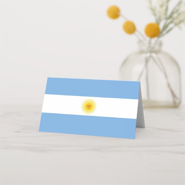 Tarjeta De Asiento Bandera de Argentina (Anverso)