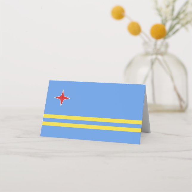Tarjeta De Asiento Bandera de Aruba (Anverso)