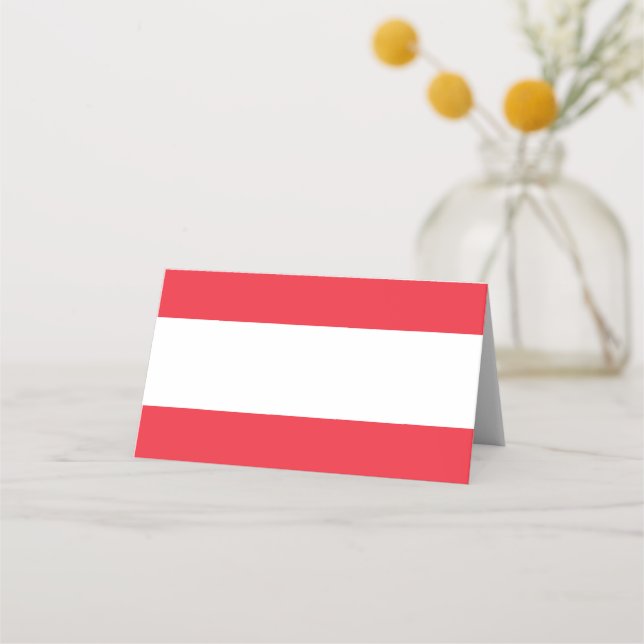 Tarjeta De Asiento Bandera de Austria (Anverso)